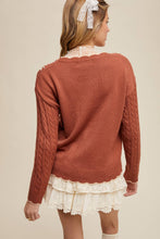 Rory Embroidered Cable Knit Sweater