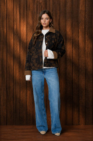 Maeve Floral Denim Jacket