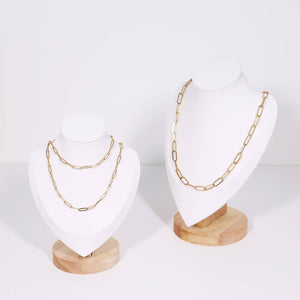 18K Gold Paperclip Chain Necklace