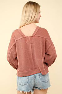 Audrey Comfy Knit Top in Cedarwood