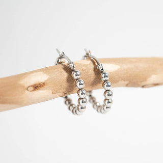 Amber 18K Ball Hoop Earrings