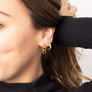 Julie 18K Curb Chain Earrings