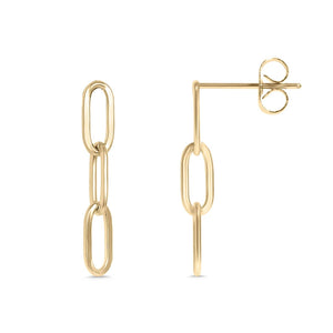 Gold Paperclip Earrings