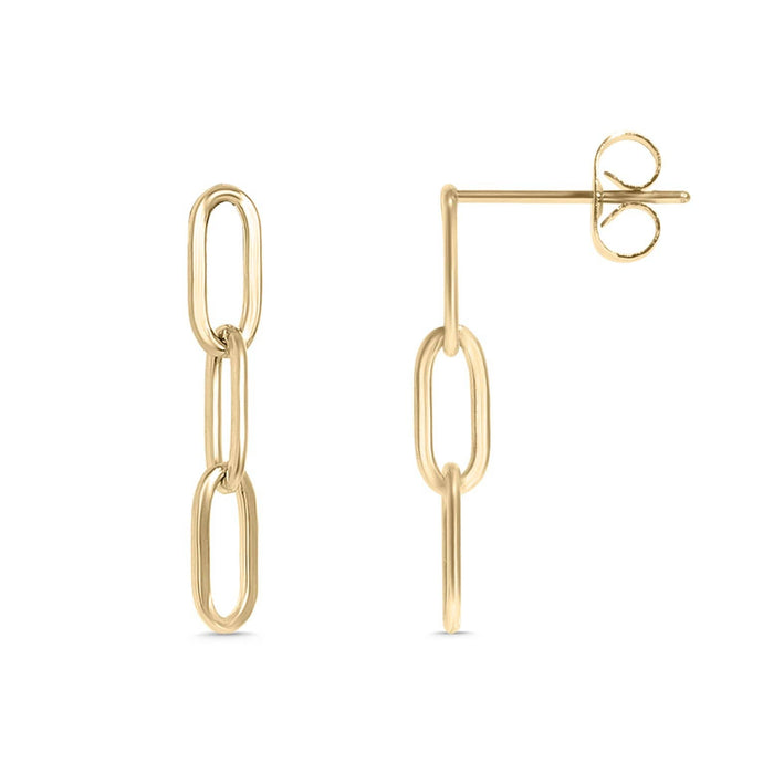 Gold Paperclip Earrings