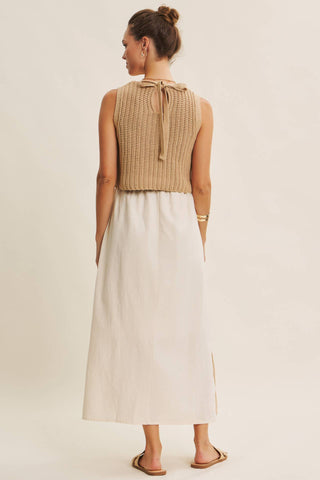 Madeline Cotton-Sweater Midi Dress