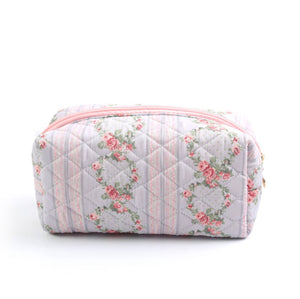 Avery Quilted Floral Cosmetic Bag