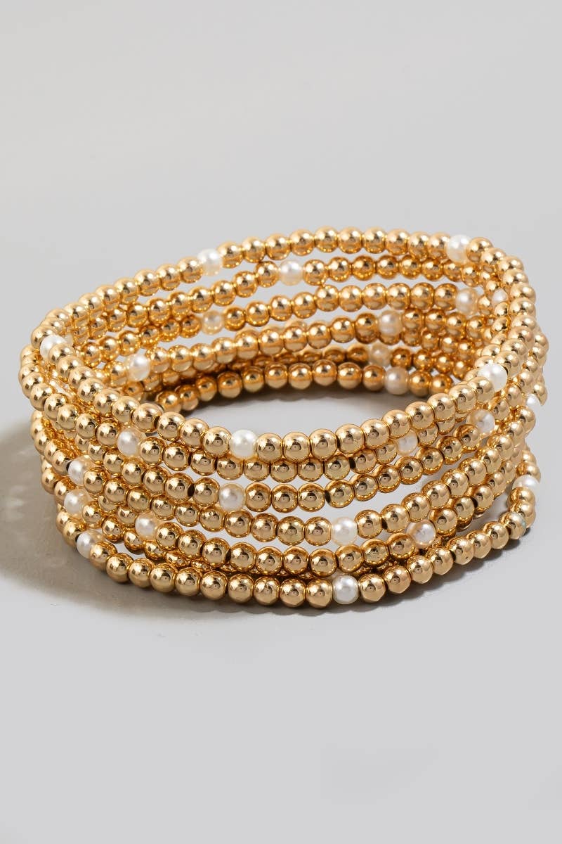 Elliot Pearl And Beaded Bracelet Set - 7pc.