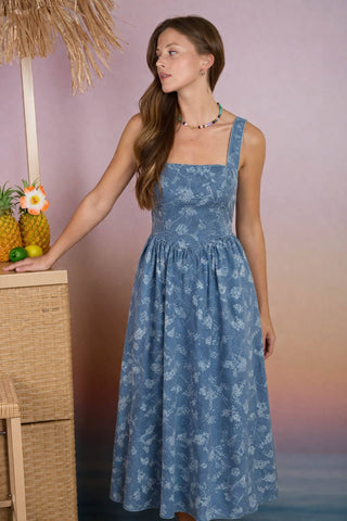 Calista Floral Midi Dress