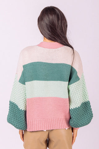 Teresa Color Block Cardigan