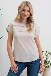 Olivia Lace Top in Ivory