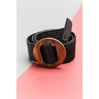 Wooden Buckle Rattan Belt