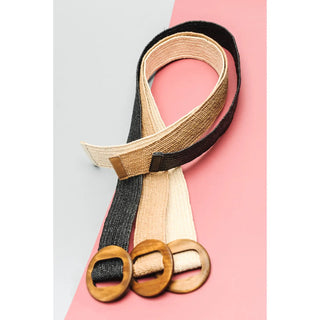 Wooden Buckle Rattan Belt