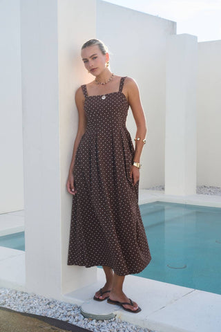 Vivian Polka Dot Midi Dress