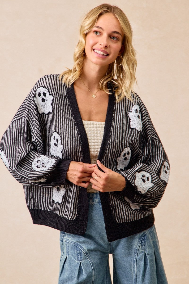 Ghost Sequins Knit Cardigan