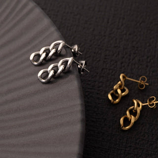 Julie 18K Curb Chain Earrings