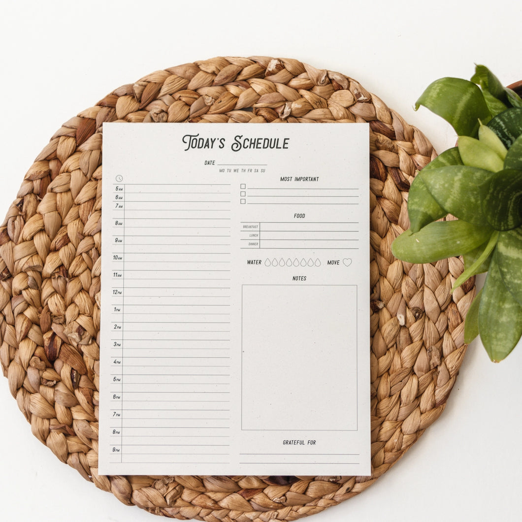 Daily Schedule Notepad