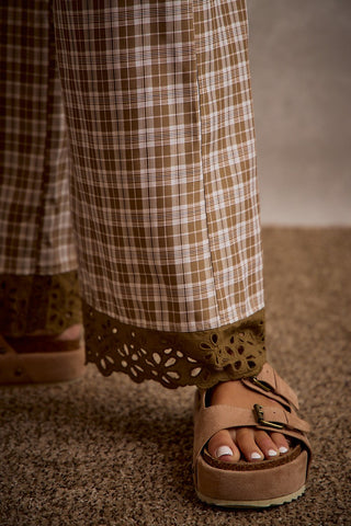 Elodie Plaid Wide Leg Pants