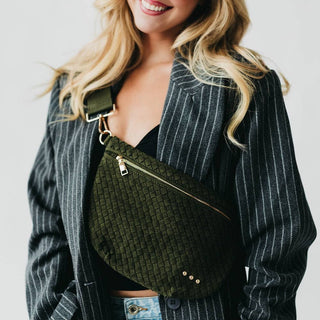 Suede Westlyn Bum Bag in Olive