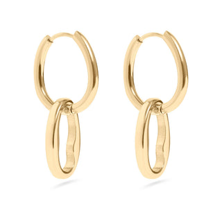 Bertha 18K Interlocked Oval Earrings