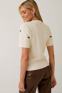 Acorn Embroidered Sweater Top