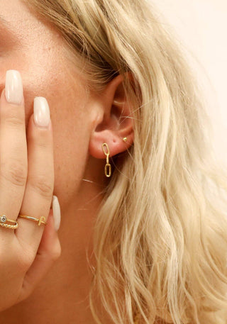 Gold Paperclip Earrings