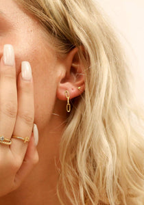 Gold Paperclip Earrings