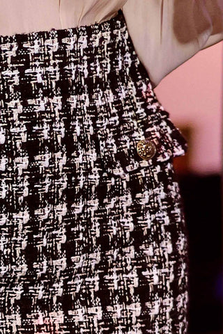 Lonzo Tweed Mini Pencil Skirt