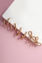 Hoop and Bow Trio Huggie Earrings