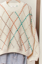 Taylor Diamond Cutout Knit Sweater