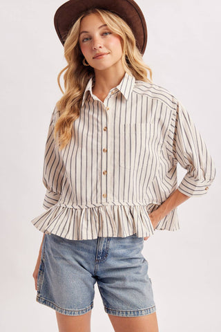 Lenny Ruffled Hem Top