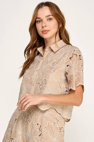 Audrey Floral Lace Blouse