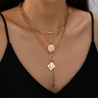 Celestial Moon Charm Necklace
