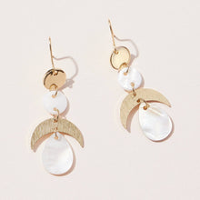 Mother of Pearl Linear Geo Earrings