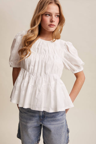Alice Embroidered Peplum Blouse