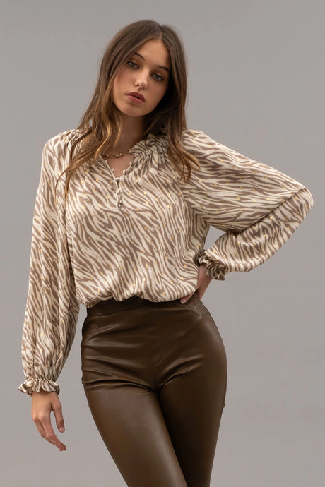 Zebra Gold Speckled Top