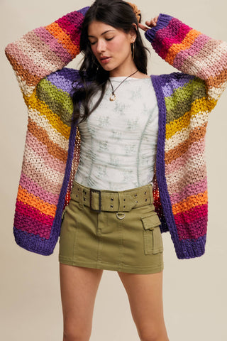 Rainbow Crochet Cardigan
