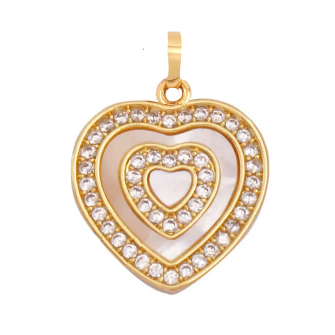 Mother of Pearl Heart Charm