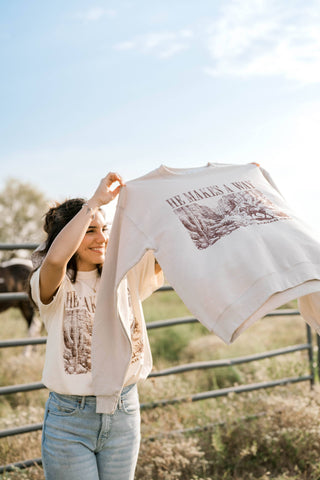 He Makes A Way Pullover | Christian Pullover