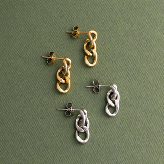 Julie 18K Curb Chain Earrings