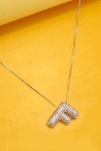 Initial Pave Bubble Necklace