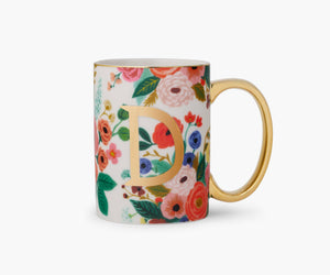 Garden Party Porcelain Monogram Mug