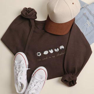The Lord Is My Shepherd Embroidered Sweatshirt