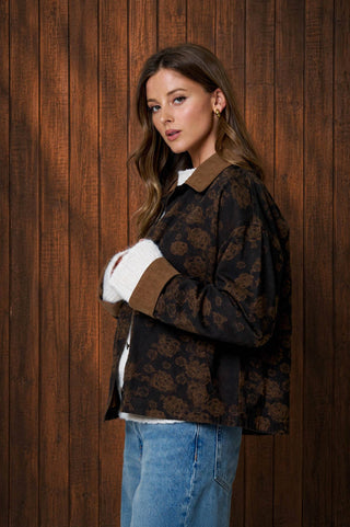 Maeve Floral Denim Jacket