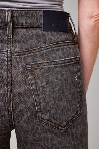 Blair Straight High Rise Denim in Cheetah