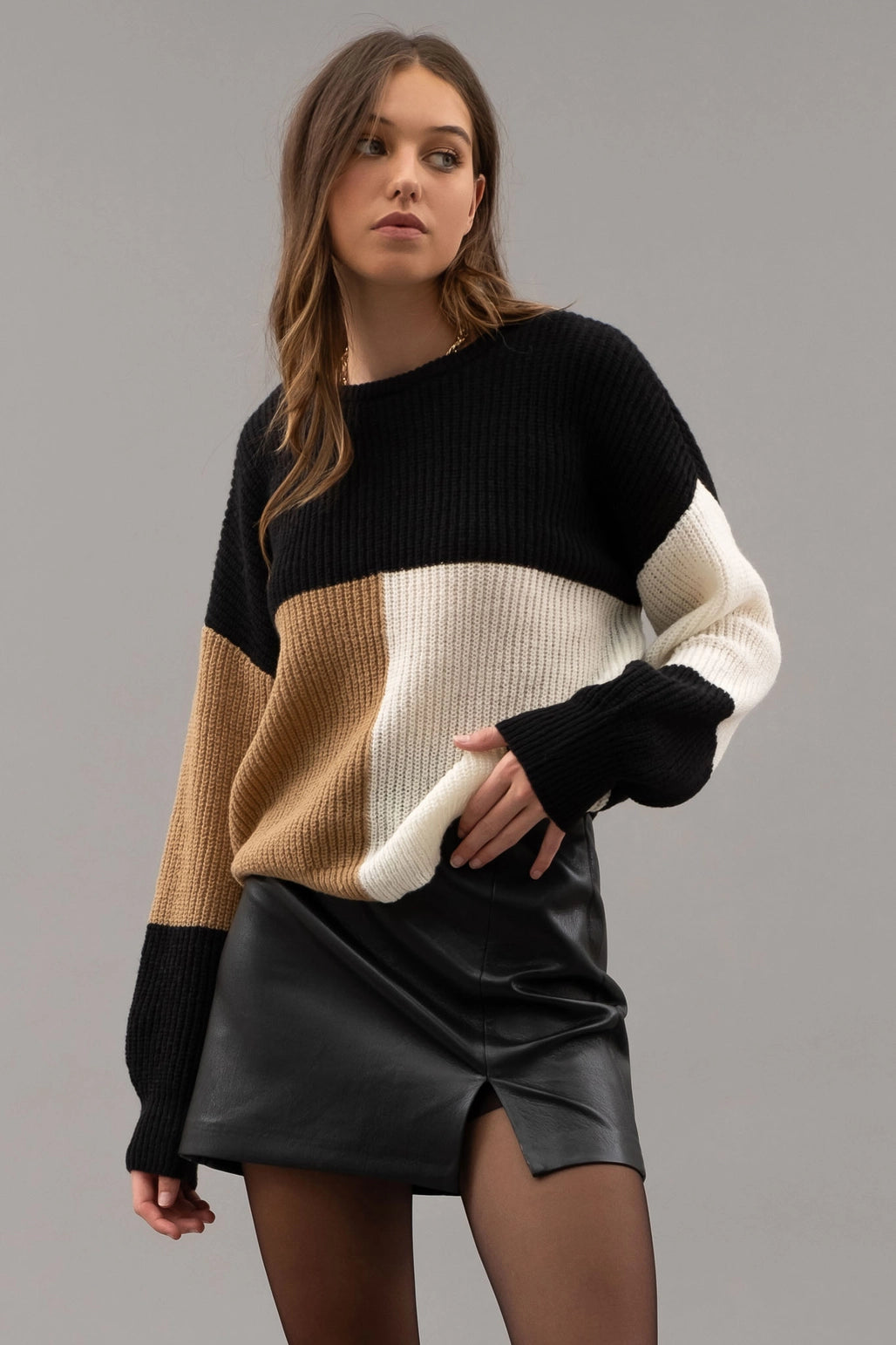 Charlotte Knit Sweater in Black