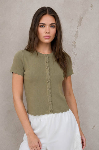 Elsie Scalloped Cardigan