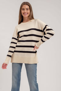 Maria Striped Sweater Top