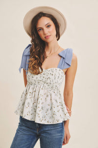 Romantic Florals Smocked Top