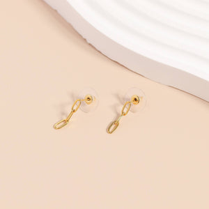 Gold Paperclip Earrings