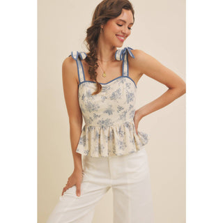 Audrianna Smocked Peplum Top